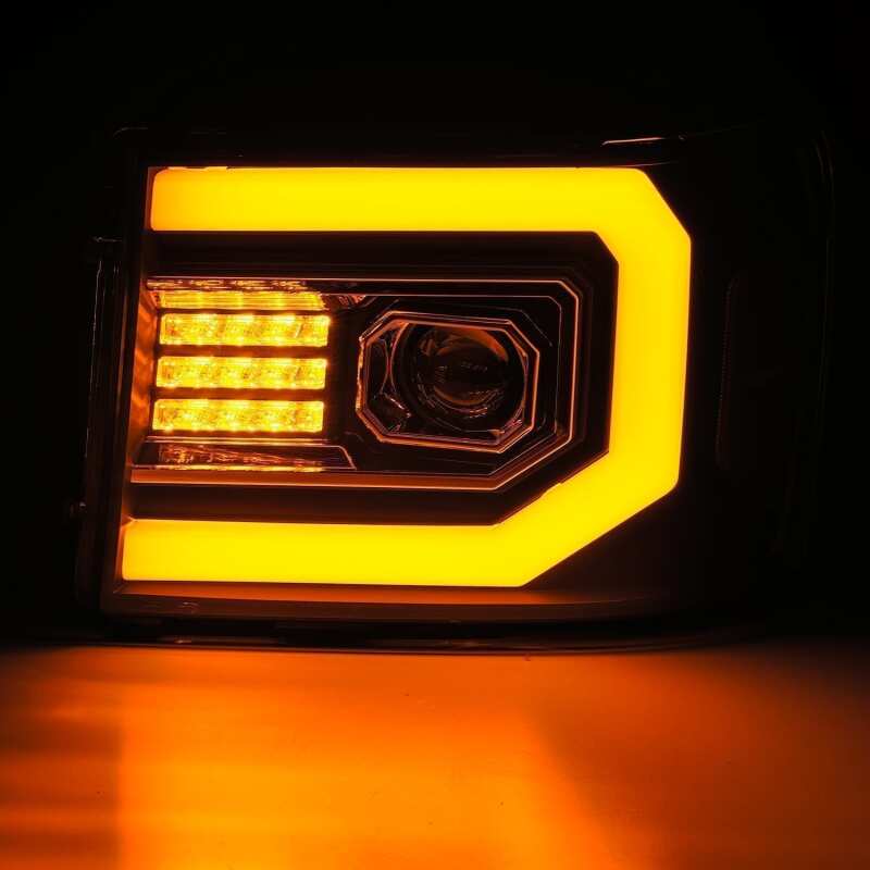 AlphaRex 07-13 GMC 1500HD PRO-Series Projector Headlights Plank Style Chrm w/Activ Light/Seq Signal 880604 *Discontinued