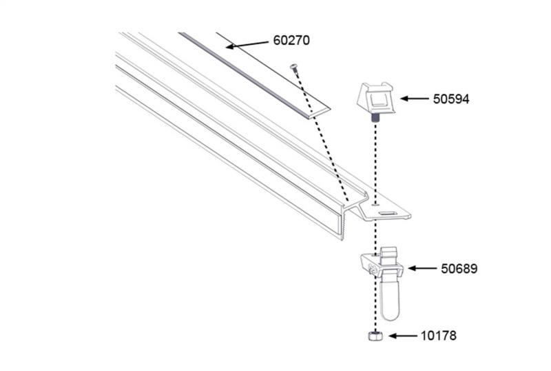 Access Slide In Hook Replacement Kit - Vanish and Tonnosport - 1in x 17ft w/ 4 Screws 60270