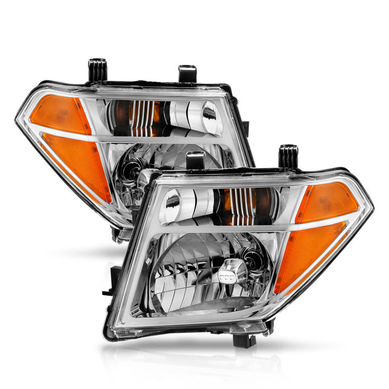 ANZO 2005-2008 Nissan Pathfinder Crystal Headlight Chrome Amber (OE Replacement) 111463