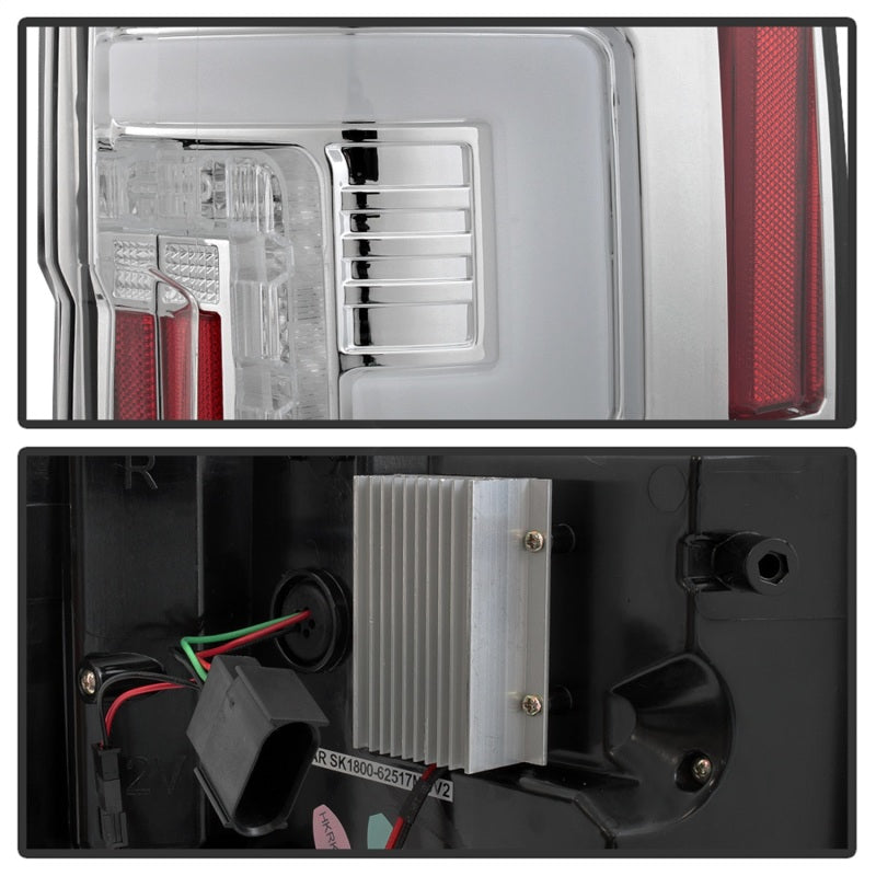 Spyder 17-18 Ford F-250 Super Duty (Excl LED Models) LED Tail Lights - Chrome (ALT-YD-FS17-LED-C) 5085573