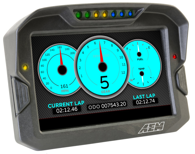 AEM Electronics Digital Dash, CD-7L, Carbon Housing, Data Logging, CAN Bus, Kit