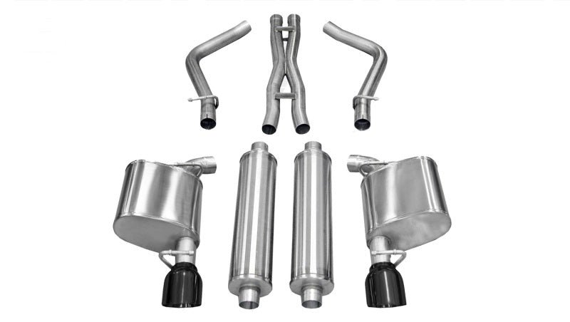 Corsa 11-13 Chrysler 300 R/T 5.7L V8 Black Sport Cat-Back Exhaust 14535BLK