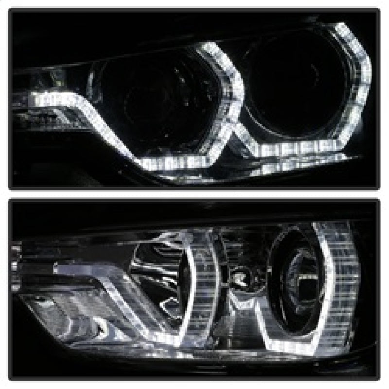 Spyder 12-14 BMW F30 3 Series 4DR Projector Headlights - LED DRL - Smoke (PRO-YD-BMWF3012-DRL-SM) 5084361