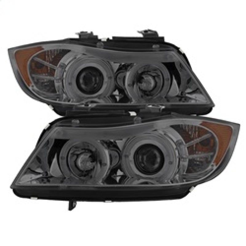 Spyder BMW E90 3-Series 06-08 Projector LED Halo Amber Reflctr Rplc Bulb Smke PRO-YD-BMWE9005-AM-SM 5009029