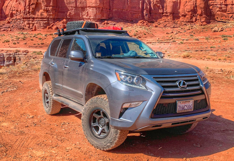 Cali Raised LED Cali Raised 10-22 Lexus GX 460 Low Profile LED Ditch Light Brackets Kit - Blue Backlight - Small CR2805