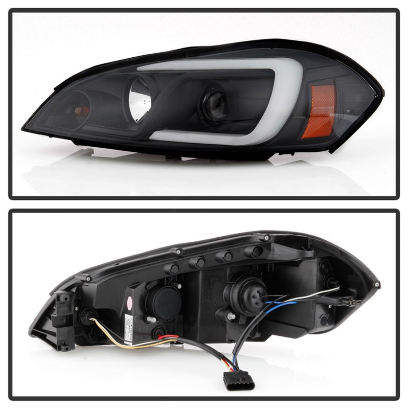 Spyder 06-13 Chevy Impala / 06-07 Chevy Monte Carlo Projector Headlights - Light Bar - Black 5086679
