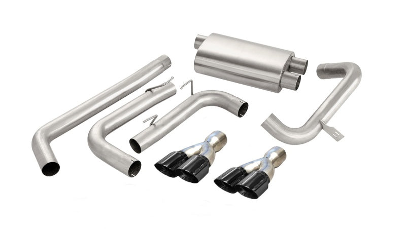 Corsa 98-02 Chevrolet Camaro Convertible Z28 5.7L V8 LS1 Black Tip Sport Cat-Back Exhaust 14143BLK