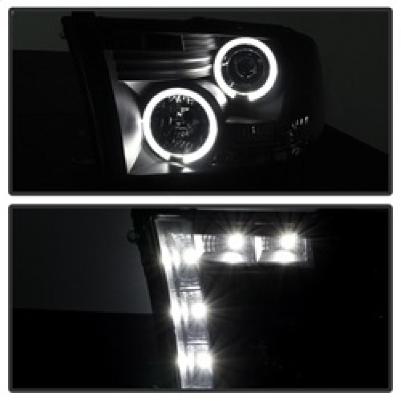 Spyder Dodge Ram 1500 09-14 Projector Headlights Halogen- LED Halo LED - Blk Smke PRO-YD-DR09-HL-BSM 5078407