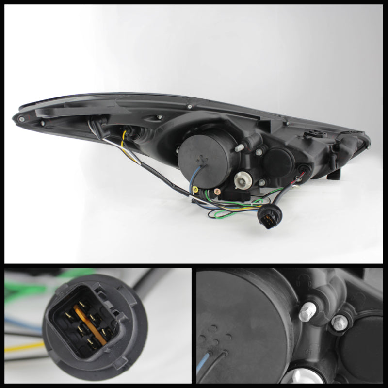 Spyder Hyundai Elantra 11-13 Projector Headlights LED Halo DRL Blk PRO-YD-HYELAN11-DRL-BK 5073662