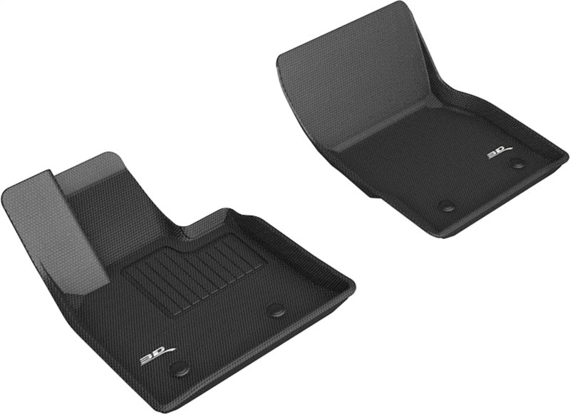 3D MAXpider 18-21 Alfa Romeo Stelvio / Stelvio Quadrifoglio Kagu 1st Row Floormats - Black L1AR00011509