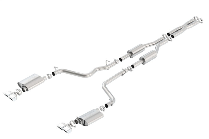 Borla 09-14 Dodge Challenger R/T 5.7L RWD 2Dr. Dual Rctgl. Angle S-Type CB Exhaust - Rear Split Exit 140707