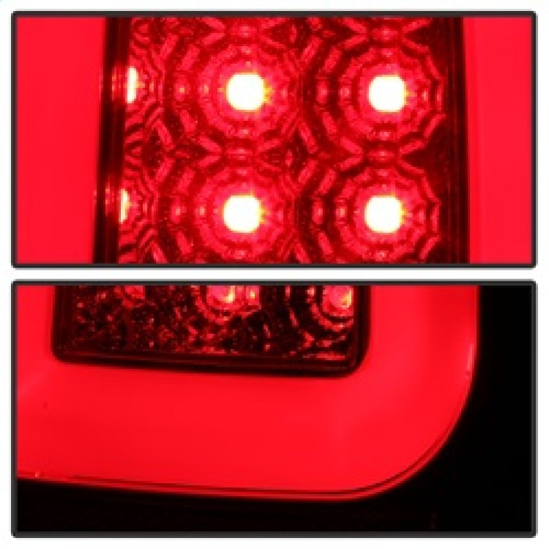 Spyder 97-03 Ford F150 Stylsd. F250 V3 Light Bar LED Tail Lights - Red/Clr ALT-YD-FF15097V3-LBLED-RC 5084453