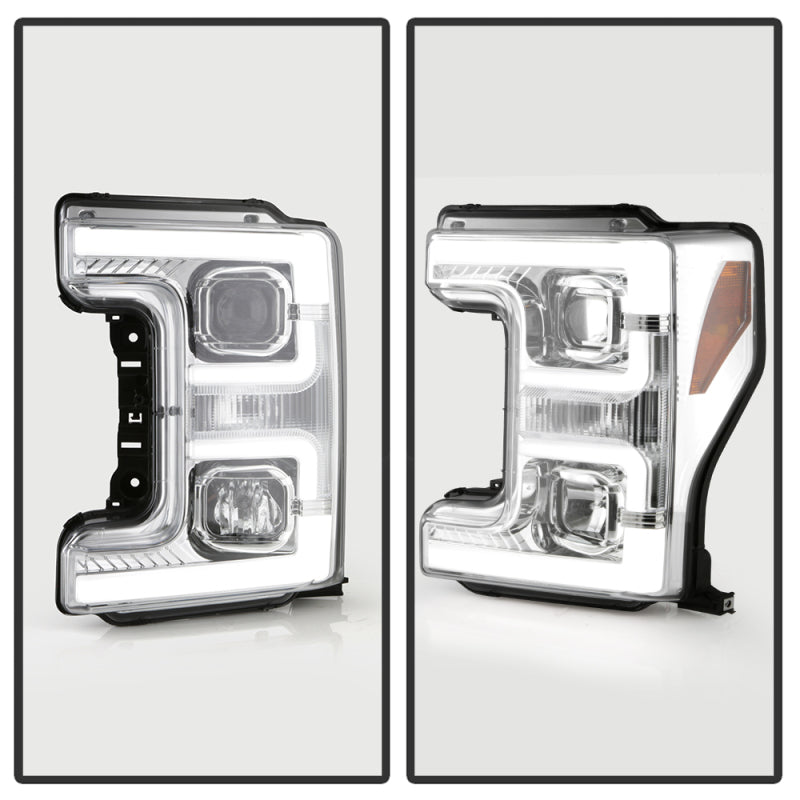 Spyder 17-18 Ford F250/F350/F450 Halogen Model Only -White Light Bar- Chrome- PRO-YD-FS17HALSI-C 5087843