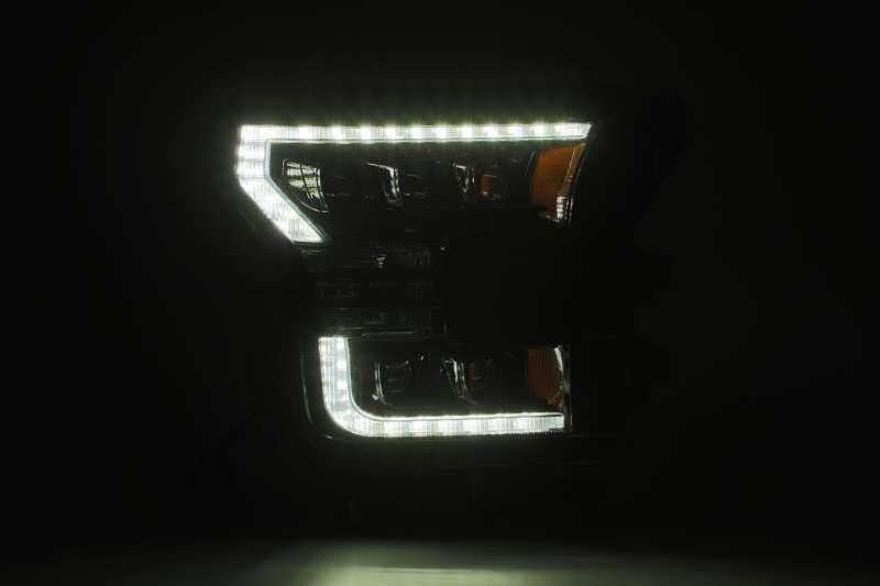 AlphaRex 17-20 Ford Raptor NOVA LED Proj Headlights Plank Style Alpha Black w/Activ Light/Seq Signal 880163 *Discontinued