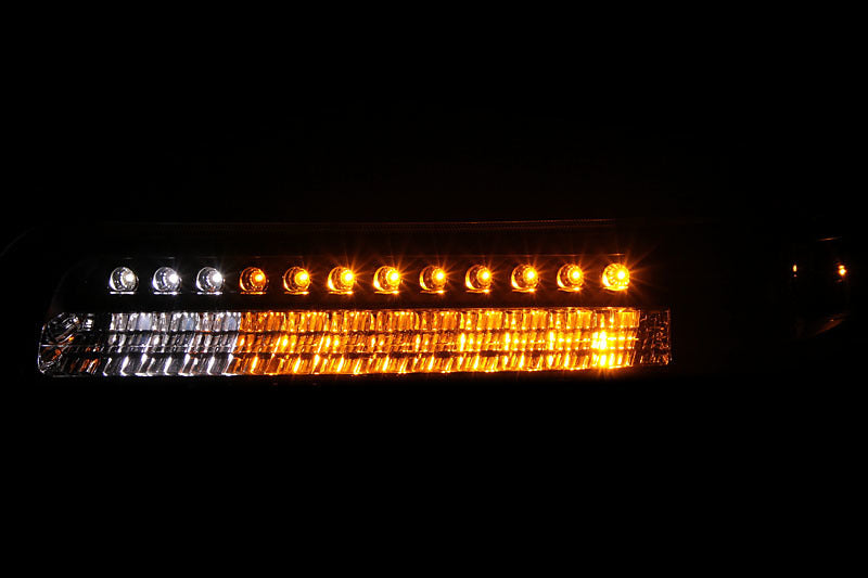 Anzo 1999-2002 Chevrolet Silverado 1500 LED Parking Lights Black w/ Amber R