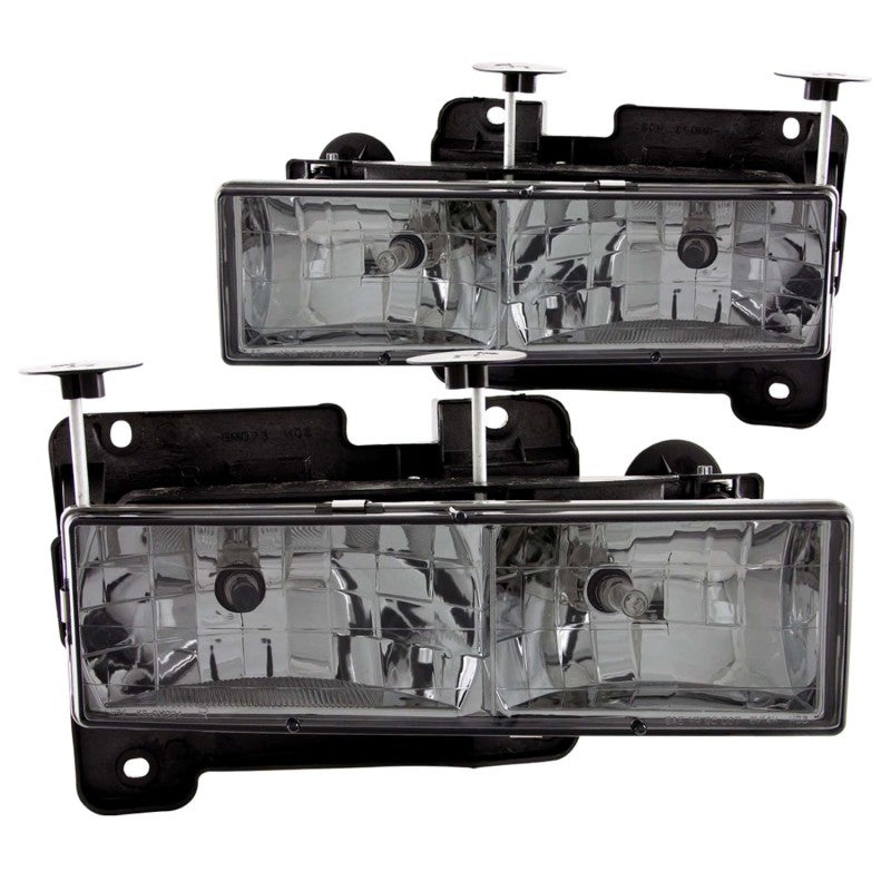 Anzo 1988-1998 Chevrolet C1500 Crystal Headlights w/ Smoke Lens