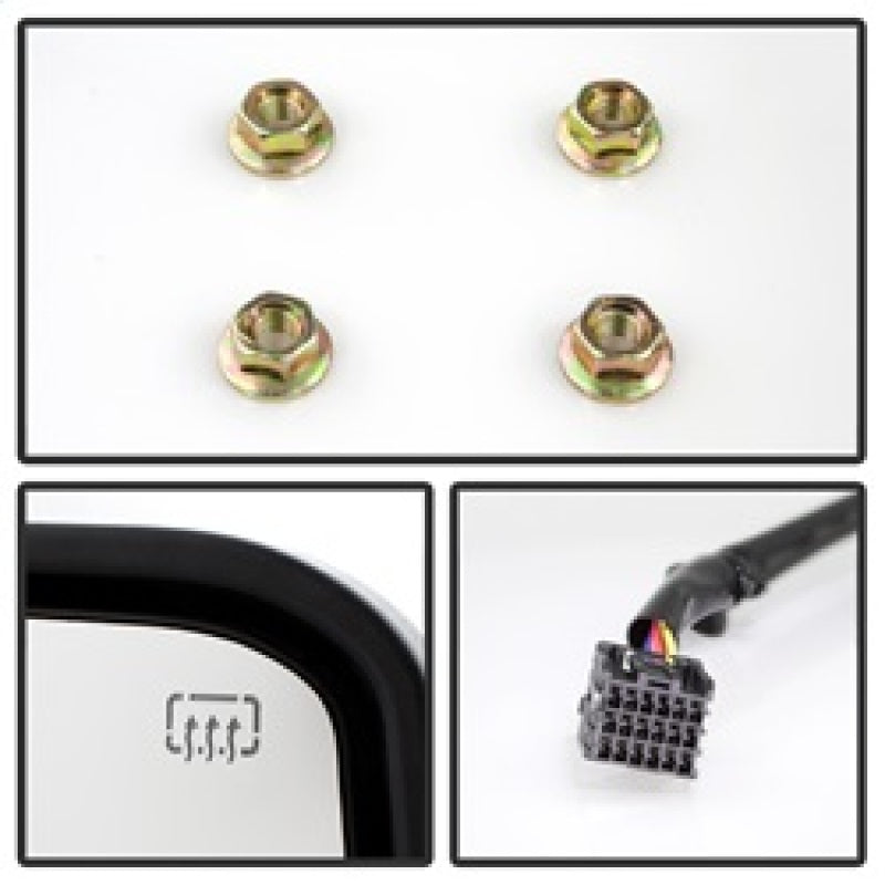 SPYDER xTune Chevy Silverado 14-16 Heated Smoke LED Signal Telescoping Mirrors MIR-CSIL14S-G2-PWH-SM-SET 9936739