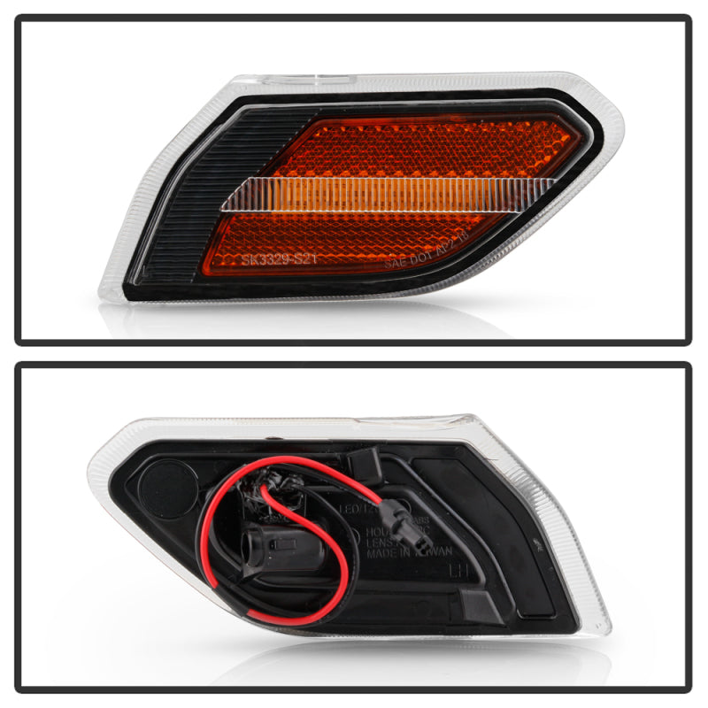 Spyder Jeep Wrangler 19-20 LED Side Marker Lights - Black (SML-YD-JW19-LED-BK) 5087836