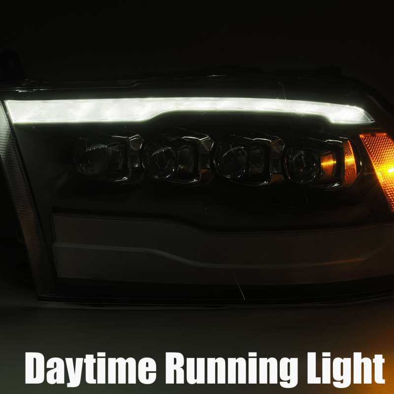 AlphaRex 09-18 Dodge Ram 1500HD NOVA LED Projector Headlights Plank Style Design Alpha Black w/DRL 880541 *Discontinued