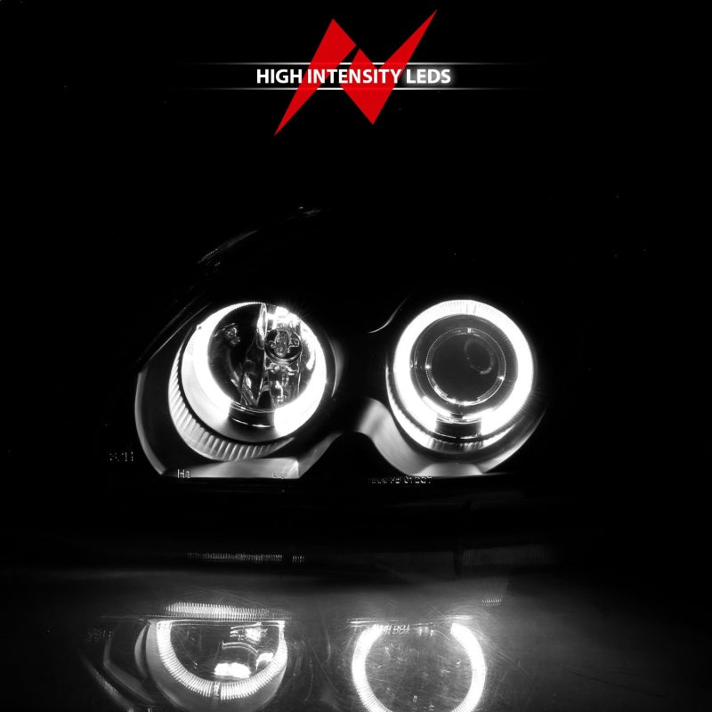 Anzo 1996-1998 Honda Civic Projector Headlights w/ Halo Black