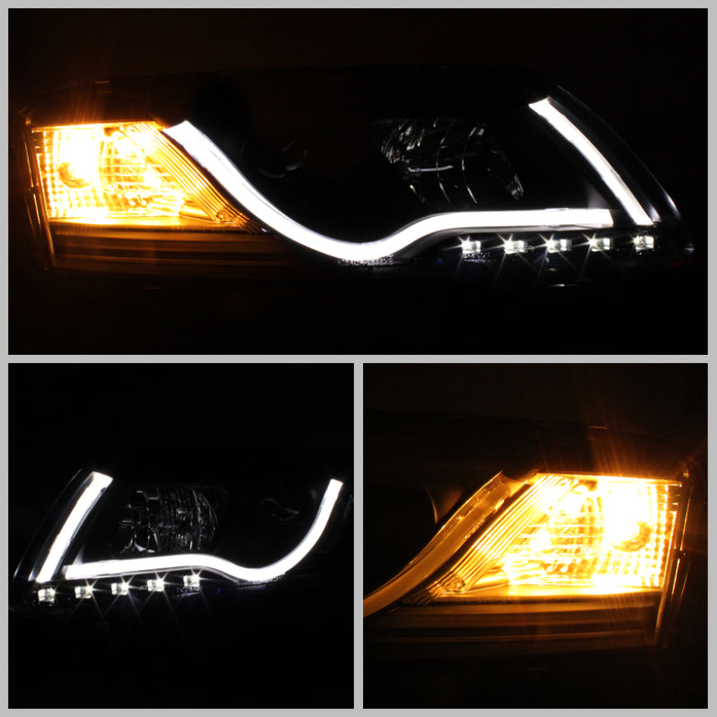 Spyder Audi A6 05-07 Projector Headlights Halogen Light Tube DRL Blk PRO-YD-ADA605-LTDRL-BK 5071903