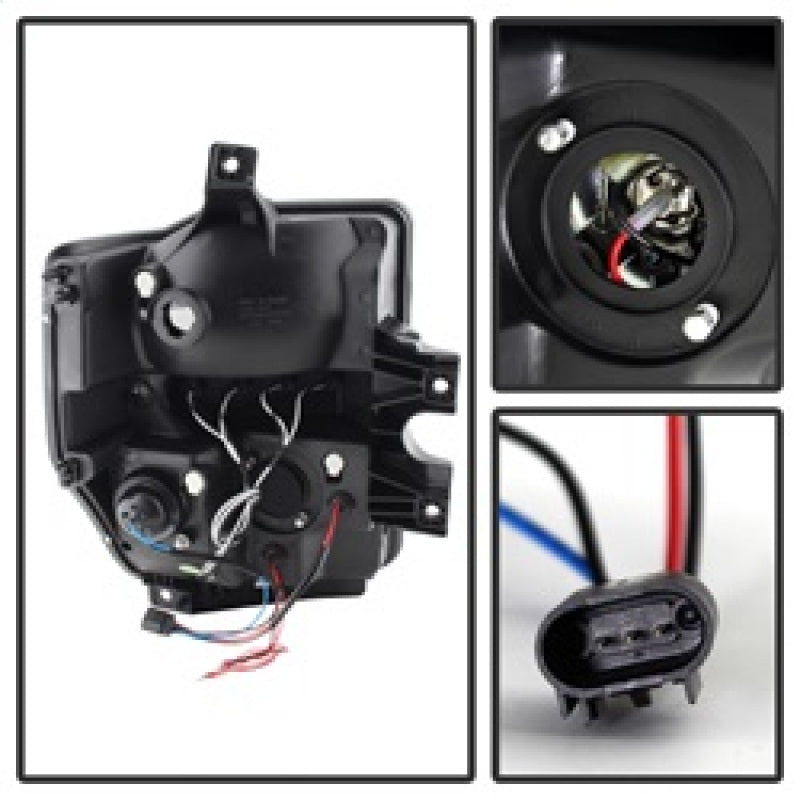 Spyder Ford F250/350 08-10 Projector Headlights LED Halo LED Blk Smke PRO-YD-FS08-HL-BSM 5078490