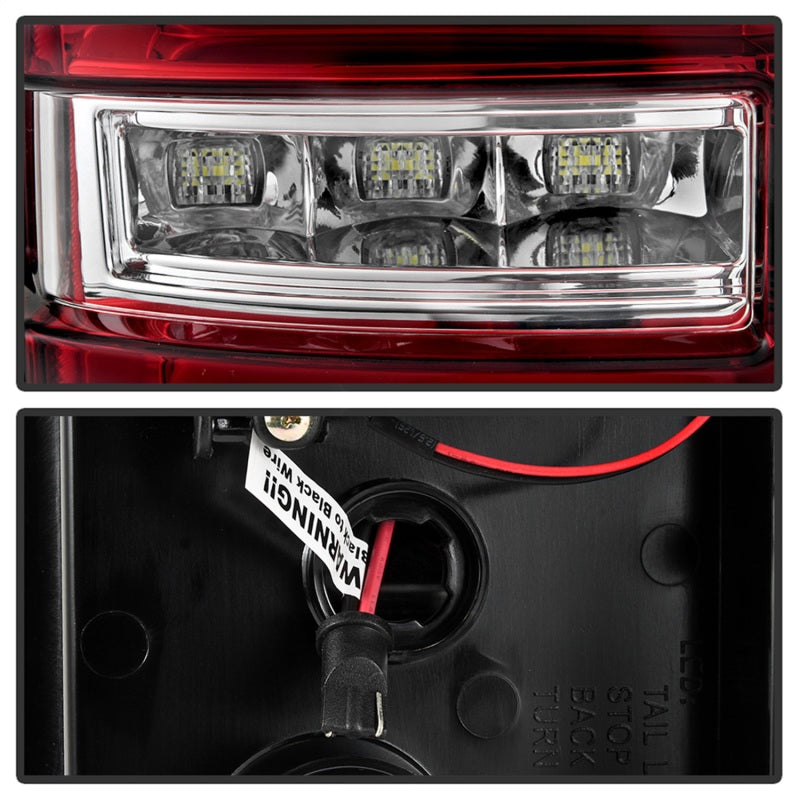 Spyder 16-17 Toyota Tacoma LED Tail Lights - Red Clear (ALT-YD-TT16-LED-RC) 5085757