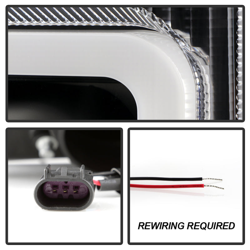 Spyder 17-18 Ford F250/F350/F450 Halogen Model Only -White Light Bar- Black- PRO-YD-FS17HALSI-BK 5087850