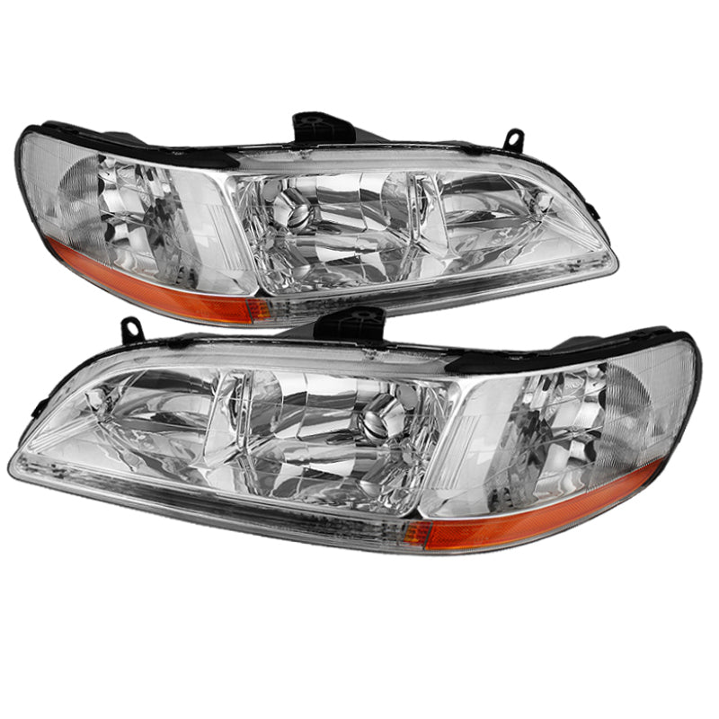 SPYDER Xtune Honda Accord 98-02 Amber Crystal Headlights Chrome HD-JH-HA98-AM-C 5069498