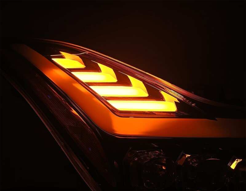 AlphaRex 08-13 Infiniti G37 NOVA LED Proj Headlights Alpha Black w/Activ Light/Seq Signal/Switch DRL 881986 *Discontinued