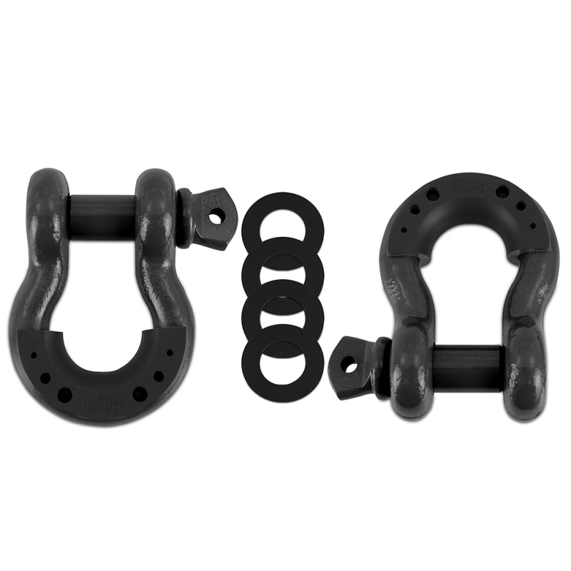 Borne Off-Road 3/4 Steel D-Ring Shackle Set 2 Pieces - Gun Metal BNDR-GM