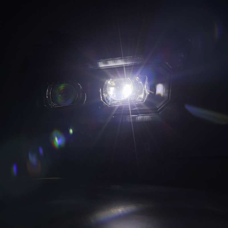 AlphaRex 19-21 Ram 2500 LUXX LED Proj Headlights Plank Style Black w/Activ Light/Seq Signal/DRL 880550 *Discontinued