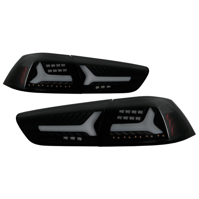 Spyder Mitsubishi Lancer/Evolution X 08-14 V2 LED Tail Lights - Black Smoke ALT-YD-ML08V2-SEQ-BSM 5088147