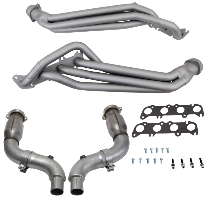 BBK 15-23 Ford Mustang GT 1-3/4 Long Tube Headers w/High Flow Catted X-Pipe (Ti Ceramic) 16334