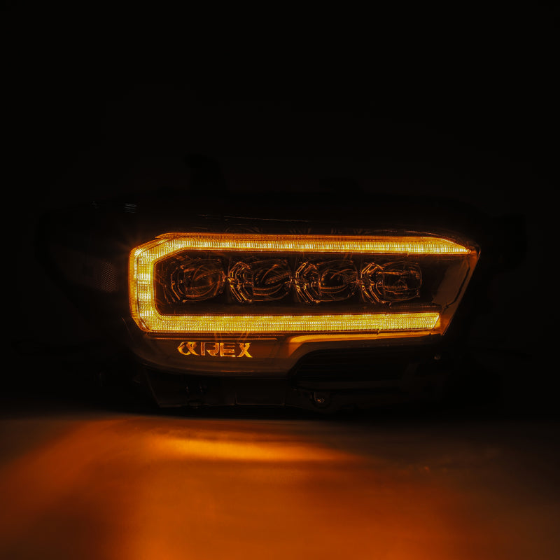 AlphaRex 16-20 Toyota Tacoma NOVA LED Projector Headlight Plank Style Alpha Black w/Activation Light 880705 *Discontinued