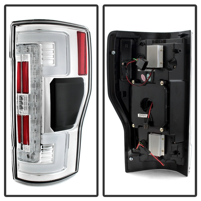 Spyder 17-18 Ford F-250 Super Duty (Excl LED Models) LED Tail Lights - Chrome (ALT-YD-FS17-LED-C) 5085573