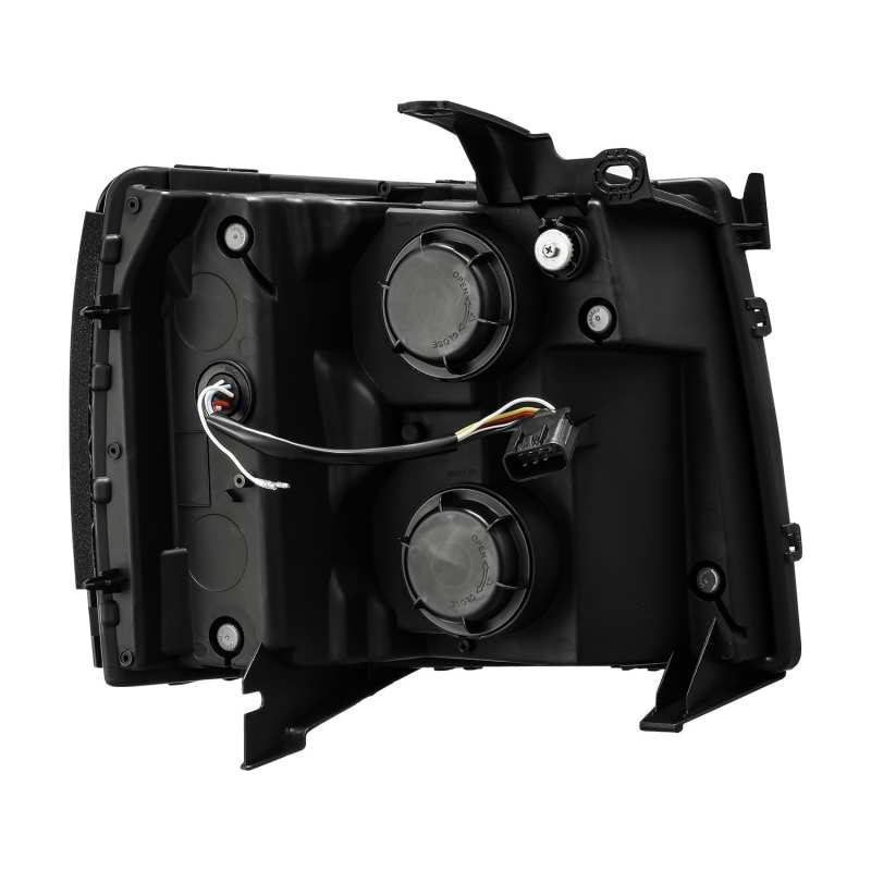 AlphaRex 07-13 Chevy 1500 LUXX LED Proj Headlights Plank Style Jet Blk w/ Activ Light/Seq Signal/DRL 880223 *Discontinued