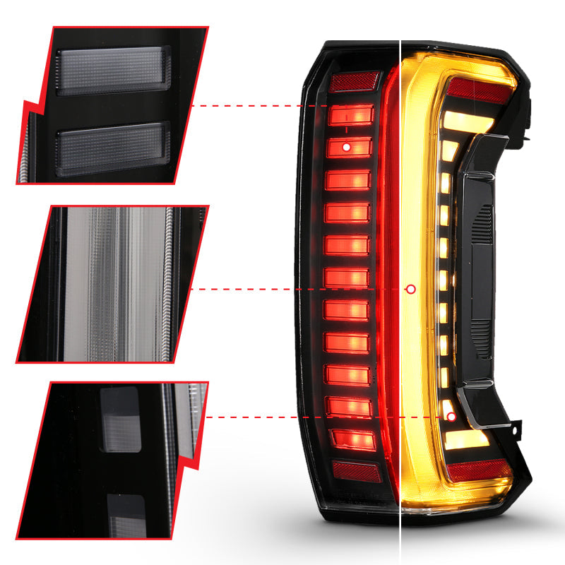 ANZO 22-24 Toyota Tundra (Does Not Fit LED Seq. Models) Z-Series Full LED Tail Lights - Pair 311454X
