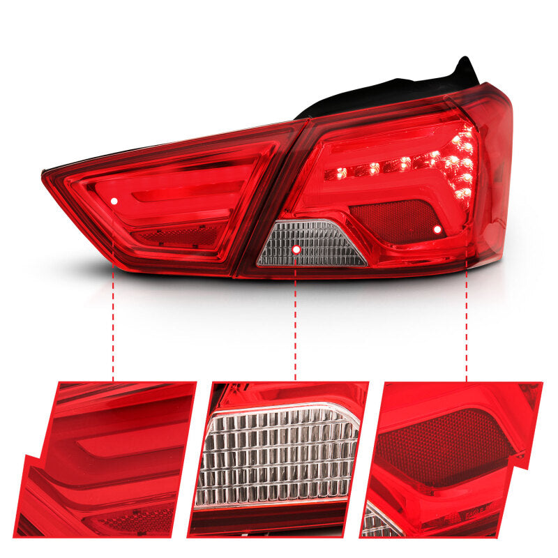 Anzo Chevy Impala 14-18 L.E.D Taillight  Red/Clear