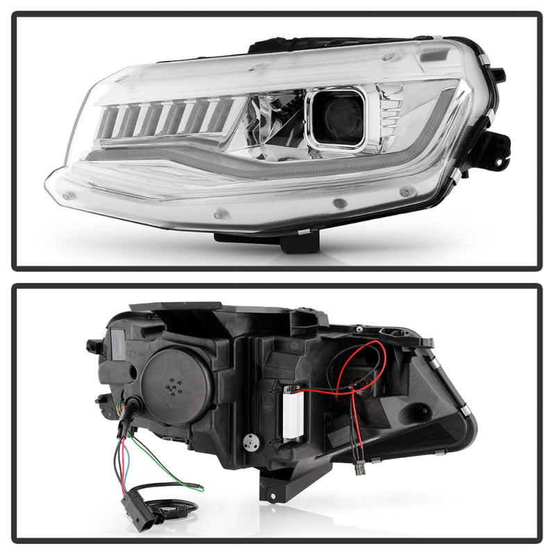 Spyder Chevy Camaro 16-18 Halogen Model Projector Headlights Chrome PRO-YD-CCAM16HALSI-SEQ-C 5087348