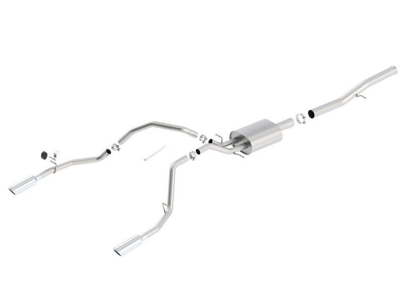 Borla 14 Silv/Sierra 1500 EC Std/CC Short 143.5in WB ATAK Single Split Rear Exit Cat-Back Exhaust 140572