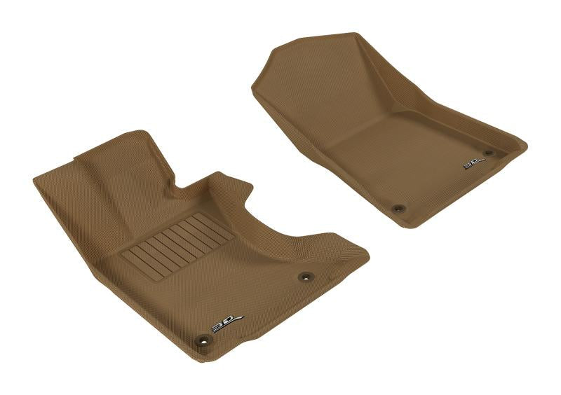 3D MAXpider 2013-2019 Lexus GS/GS Hybrid Kagu 1st Row Floormat - Tan L1LX03011502