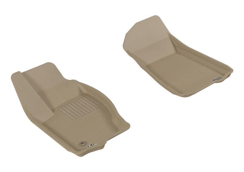 3D MAXpider 2006-2010 Jeep Commander Kagu 1st Row Floormat - Tan L1JP00711502
