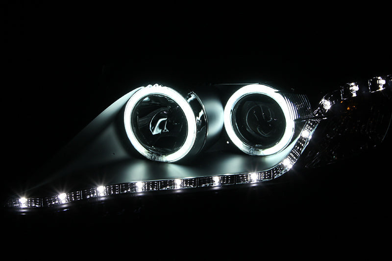 Anzo 2010-2011 Toyota Camry Projector Headlights w/ Halo Black (CCFL)