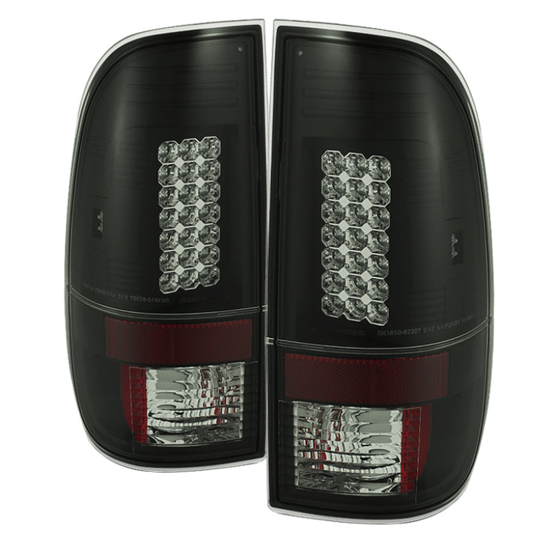 Spyder Ford F150 side 97-03/F250 Super Duty 99-07 LED Tail Lights Blk Smke ALT-YD-FF15097-LED-BSM 5078179