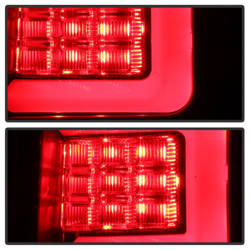 Spyder 07-10 Jeep Grand Cherokee Light Bar LED Tail Lights - Black ALT-YD-JGC07V2-LB-BK 5086655