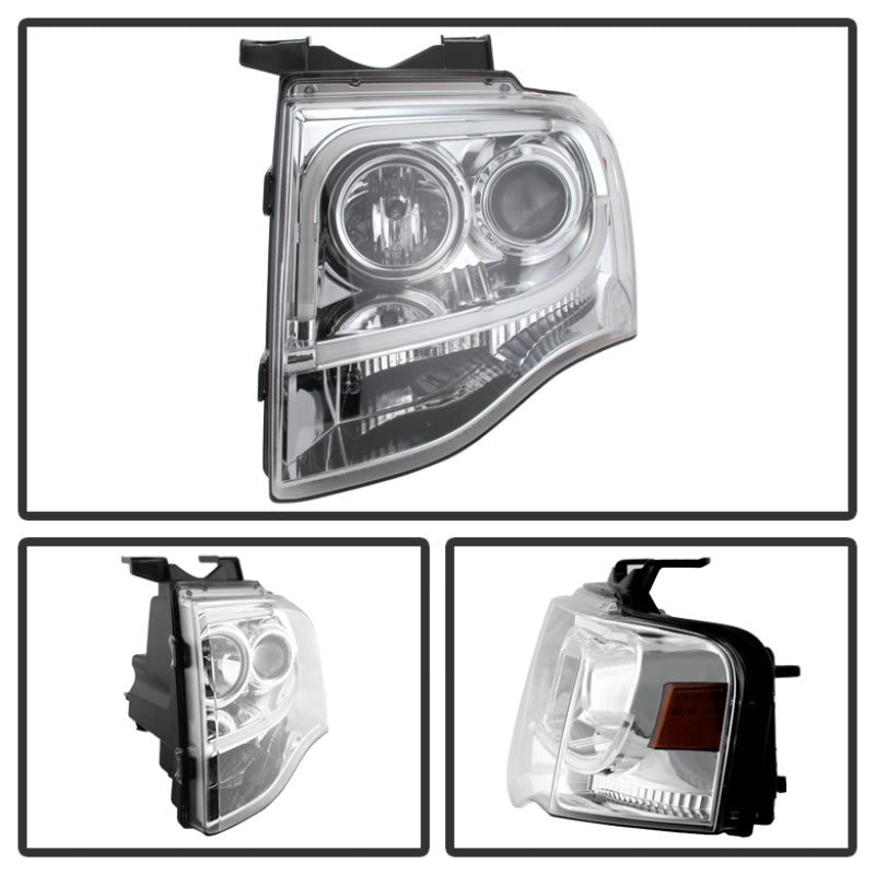 Spyder Ford Expedition 07-13 Projector Headlights Light Tube DRL Chrm PRO-YD-FE07-LTDRL-C 5079510
