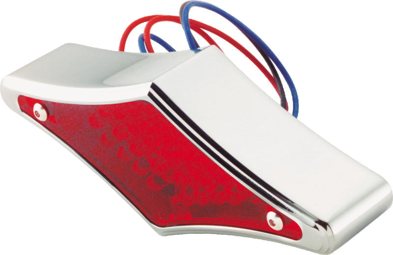 Bikers Choice Chrome Diamond LED Taillight Red Lens Universal Custom 490307