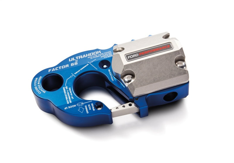 Ford Racing Factor 55 UltraHook w/Rope Guard - Blue M-1821-UHB