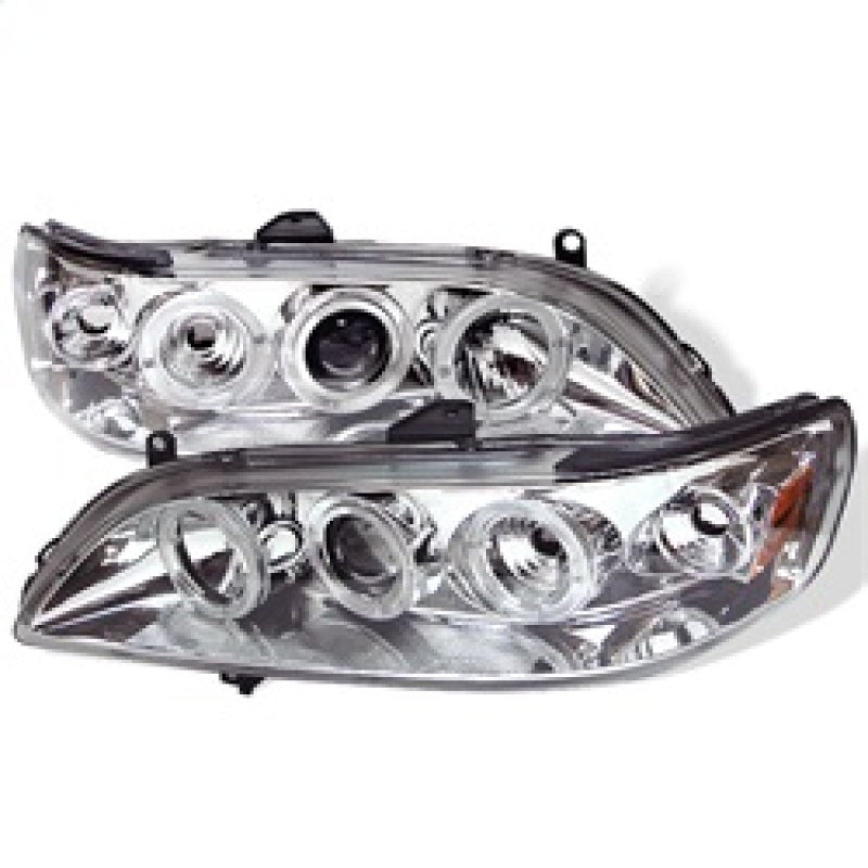 Spyder Honda Accord 98-02 1PC Projector Headlights LED Halo Amber Reflctr Chrm PRO-YD-HA98-AM-C 5010735